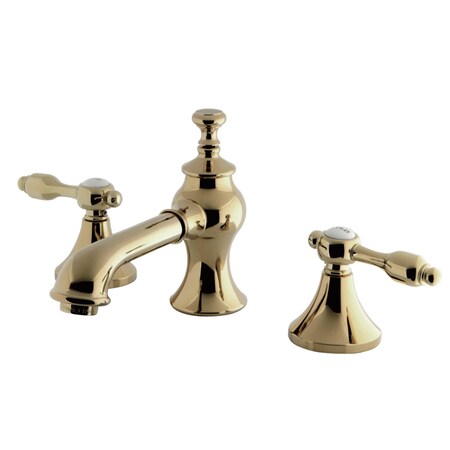 Kingston Brass KC7062TAL 8" Widespread Bathroom Faucet, Polished Brass KC7062TAL